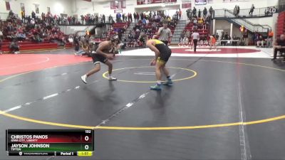 132 lbs Quarterfinal - Jayson Johnson, Tipton vs Christos Panos, Iowa City, Liberty