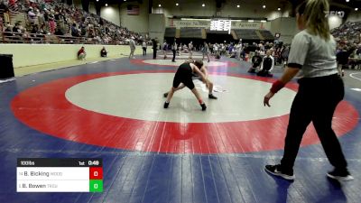 100 lbs Consi Of 8 #2 - Barrett Bicking, Woodstock City Wrestling vs Brantley Bowen, Troup Wrestling