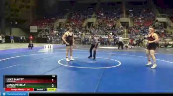 220 lbs 5th Place Match - Landon Riely, Williston vs Luke Mavity, Dickinson