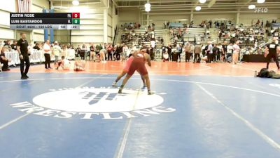 160 lbs Consi Of 32 #1 - Justin Rose, PA vs Luis Bastardos, FL