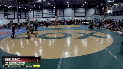 126 lbs Cons. Round 4 - Aaron August, Seahawks Wrestling Club vs Mohinder Ramdhan, Great Bridge Wrestling Club