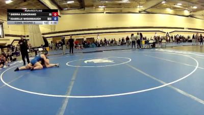 180 lbs Cons. Round 3 - Isabelle Wisenbaugh, Muskegon Community College vs Sierra Zamorano, Purdue University Club