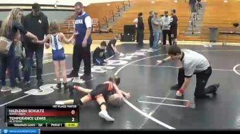 44 lbs 1st Place Match - Hazleigh Schultz, North Union vs Temperance Lewis, US Strong