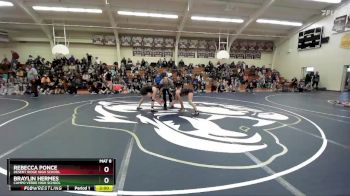 114 lbs Semifinal - Braylin Hermes, Campo Verde High School vs Rebecca Ponce, Desert Ridge High School