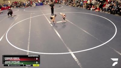 58 lbs Quarterfinal - Connor Krech, Anoka Youth Wrestling vs Jaxon Hotzler, Apple Valley Wrestling Club