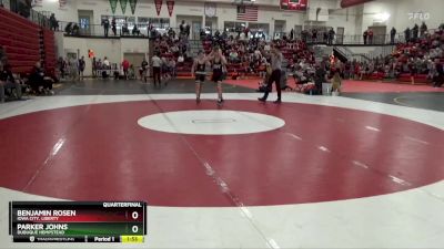 120 lbs Quarterfinal - Benjamin Rosen, Iowa City, Liberty vs Parker Johns, Dubuque Hempstead