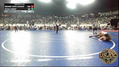 142 lbs Quarterfinal - Miangel Davis Jackson, Team Tulsa Wrestling Club vs Olivia Cherry, Shelton Wrestling Academy