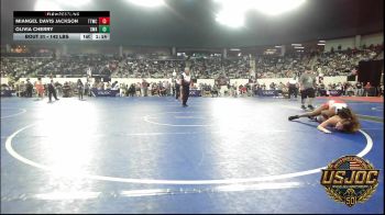 142 lbs Quarterfinal - Miangel Davis Jackson, Team Tulsa Wrestling Club vs Olivia Cherry, Shelton Wrestling Academy