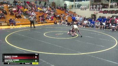 106 lbs Quarters & 1st Wb (16 Team) - Quincy Tyler, Bainbridge vs Dawson Hobbs, West Laurens