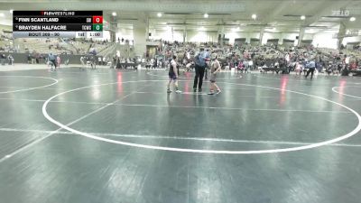 90 lbs Champ. Round 1 - Finn Scantland, Swarm Wrestling vs Brayden Halfacre, Warren Co Wrestling