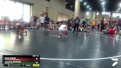 144 lbs Round 2 Champ & Wb (32 Team) - Jace Burns, Team Rich Habits White vs Nathan Simpson, MF Army