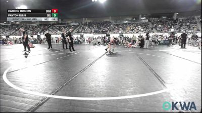 100 lbs Semifinal - Cannon Hughes, Owasso Takedown Club vs Payton Ellis, Shelton Wrestling Academy