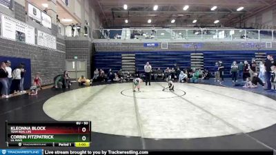 50 lbs Semifinal - Corbin Fitzpatrick, Lil Mavs vs Kleonna Block, Team Real Life