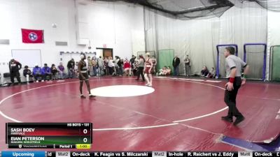 131 lbs Cons. Round 6 - Eian Peterson, Niagara Wheatfield vs Sash Boev, Maryvale