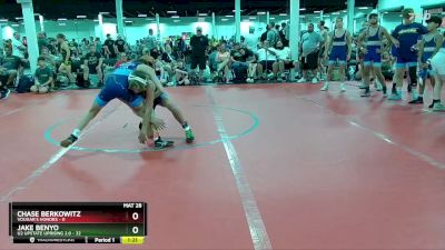 100 lbs Round 5 (6 Team) - Jake Benyo, U2 Upstate Uprising 2.0 vs Chase Berkowitz, Vougar`s Honors