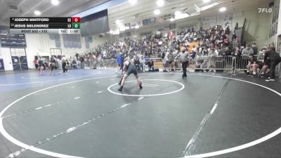 132 lbs Quarterfinal - Jesus Melendrez, Los Osos vs Joseph Whitford, Santiago Corona