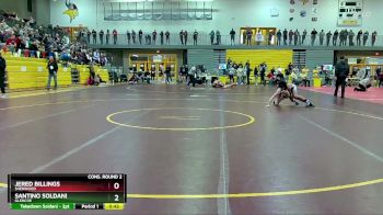 120 lbs Cons. Round 2 - Jered Billings, Sherwood vs Santino Soldani, Glencoe