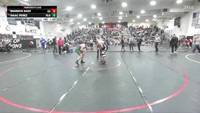 285 lbs Champ. Round 1 - Brandon Bass, Servite vs Isaac Perez, Palmdale