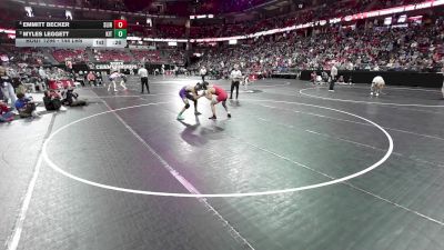 144 lbs 3rd Place Match - Emmitt Becker, Slinger vs Myles Leggett, Kenosha Indian Trail