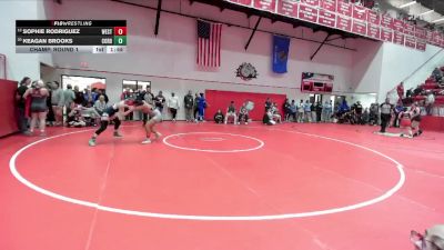 HS 145 lbs Champ. Round 1 - Sophie Rodriguez, WESTMOORE vs Keagan Brooks, CORDELL