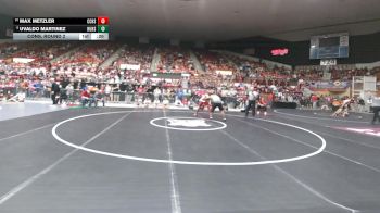 215 lbs Cons. Round 2 - Max Metzler, Concordia HS vs Uvaldo Martinez, Hugoton HS