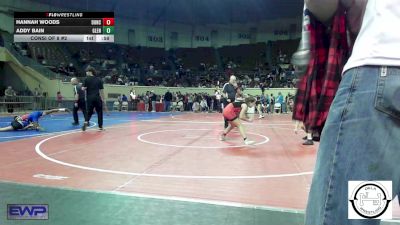 100 lbs Consi Of 8 #2 - Hannah Woods, Duncan Lady Demons vs Addy Bain, Glenpool JH