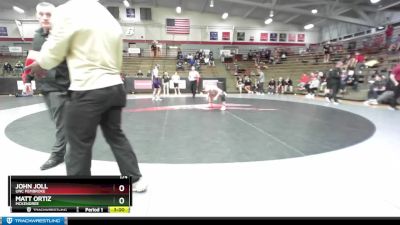 174 lbs Quarterfinal - John Joll, UNC Pembroke vs Matt Ortiz, McKendree