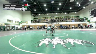 157 lbs Quarterfinal - Andre Sedeno, Camarillo vs Dimetry Molina, Esperanza