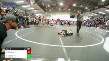 37 lbs Quarterfinal - Kase Williams, Pin-King All Stars vs Arrow Spears, Pirate Wrestling Club