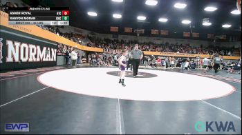 46 lbs Quarterfinal - Asher Royal, Hinton Takedown Club vs Kanyon Moran, Chickasha Wrestling