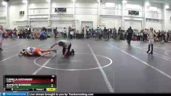 96 lbs Round 5 (8 Team) - Kamdyn Borrero, Revival Y vs Camilla Hathaway, SHWA