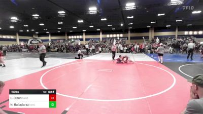 102 lbs Consi Of 32 #2 - Easton Olson, Sanderson Wr Acd vs Noah Balladarez, Coachella Valley WC