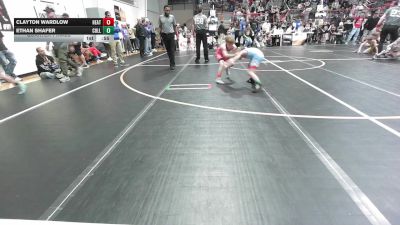 64 lbs Quarterfinal - Clayton Wardlow, Heat vs Ethan Shafer, Collinsville Cardinal Youth Wrestling