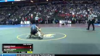 Cons. Round 1 - Keyden Uhrich, Lincoln Lutheran vs Chance Foust, Logan View