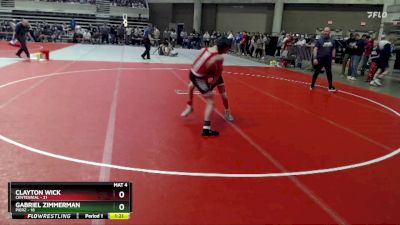 95 lbs Cons. Round 1 - Clayton Wick, Centennial vs Gabriel Zimmerman, Pierz