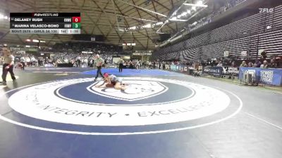 Girls 3A 130 lbs Quarterfinal - Marina Velasco-Bono, Federal Way (Girls) vs Delaney Rush, Kennewick (Girls)