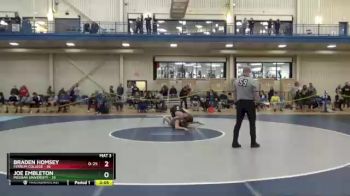 197 lbs Cons. Round 4 - Joe Embleton, Messiah University vs Braden Homsey, Ferrum College