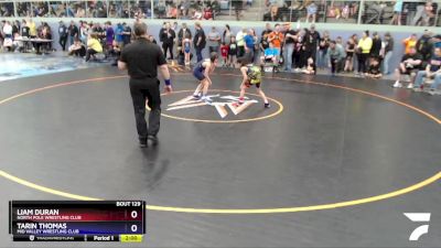 77 lbs Round 2 - Tarin Thomas, Mid Valley Wrestling Club vs Liam Duran, North Pole Wrestling Club