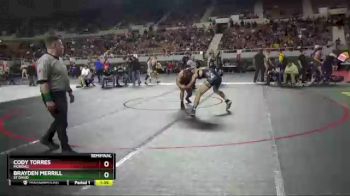 D4-157 lbs Semifinal - Cody Torres, Morenci vs Brayden Merrill, St David