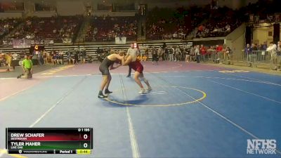 D 1 195 lbs Cons. Round 3 - Drew Schafer, Destrehan vs Tyler Maher, Live Oak