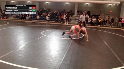 125 lbs Cons. Round 2 - Sammie Cyrus, Colby Community College vs Payton Mills, Cowley College