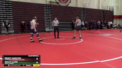 285 lbs Quarterfinal - Grady Hamilton, Clackamas Community College vs Rocco Clark, Grays Harbor