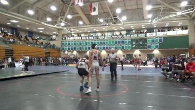 132 lbs Champ. Round 2 - Zachary Barger, Torrey Pines vs Joseph Toscano, Buchanan