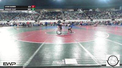 150 lbs Consi Of 8 #2 - Liyah Gaines, Altus JH vs Brinley Clay, Southmoore SaberCats Wrestling