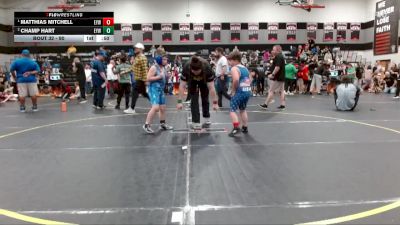 90 lbs Round 2 - Champ Hart, Eastside Youth Wrestling vs Matthias Mitchell, Chapin Youth Wrestling