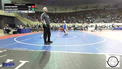 96 lbs Round Of 16 - Sophie Brown, Team Choctaw vs Adelynn Curry, Jay Junior High