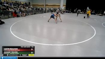 132 lbs Champ. Round 2 - Dominic Wilson, Rockwall Training Center vs Justin Beauvais, Grindhouse Wrestling Club