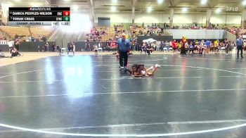 58 lbs Champ. Round 1 - Torah Craig, Seymour Youth Wrestling Club vs Danica Peoples-Wilson, Blackman Wrestling Club