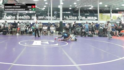 102 lbs Semifinal - Dominik Coleman, Carpe Diem - HSC vs Alexander Spagnuolo, Shore Thing - HSC