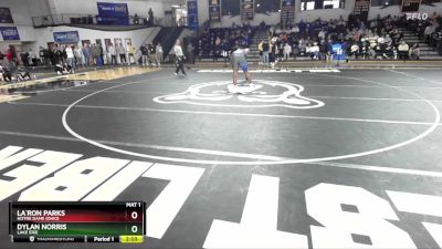 285 lbs Quarterfinal - Dylan Norris, Lake Erie vs La`Ron Parks, Notre Dame (Ohio)